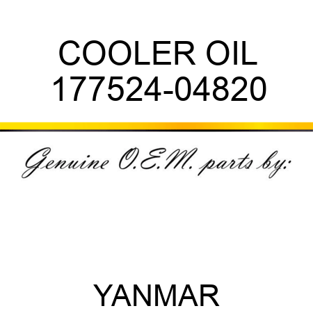 COOLER, OIL 177524-04820
