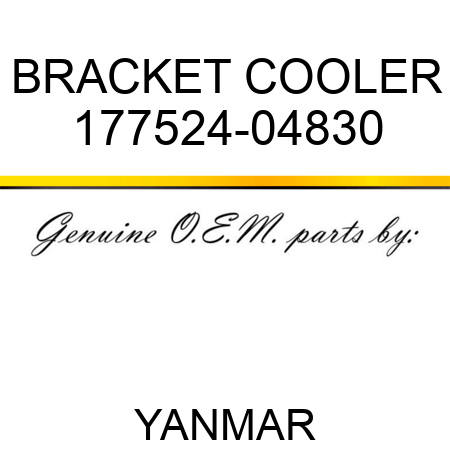 BRACKET, COOLER 177524-04830