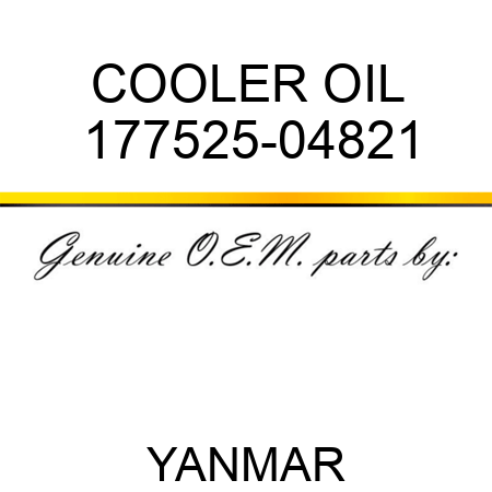 COOLER, OIL 177525-04821