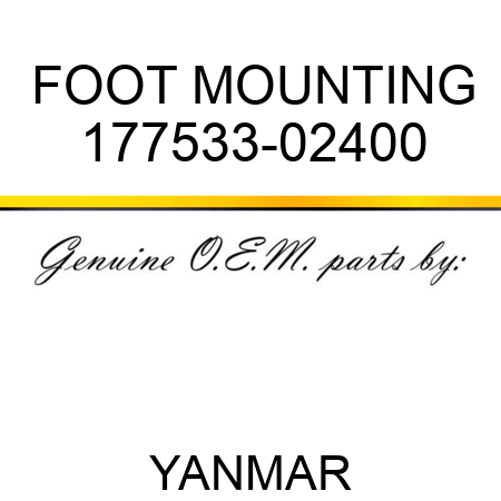 FOOT, MOUNTING 177533-02400
