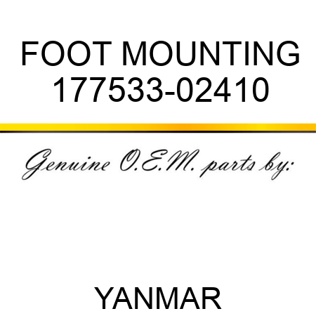 FOOT, MOUNTING 177533-02410