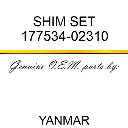 SHIM SET 177534-02310