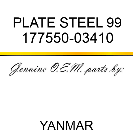 PLATE, STEEL 99 177550-03410
