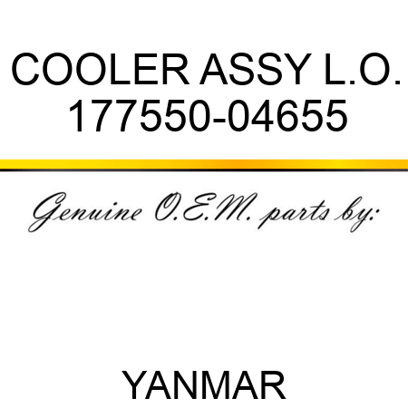 COOLER ASSY, L.O. 177550-04655