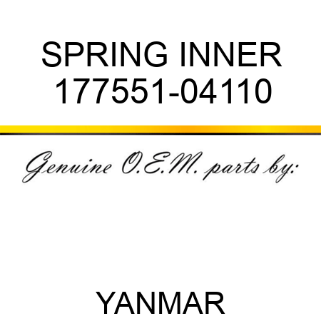 SPRING, INNER 177551-04110