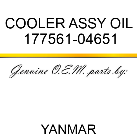 COOLER ASSY, OIL 177561-04651