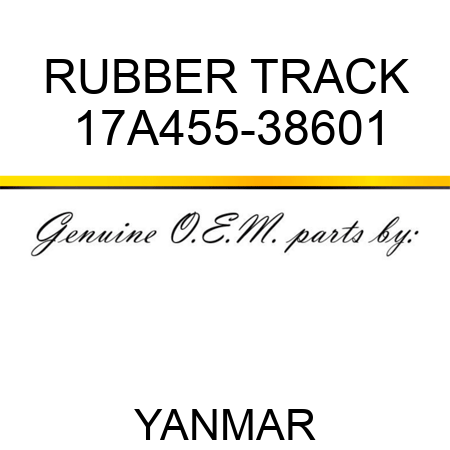 RUBBER TRACK 17A455-38601