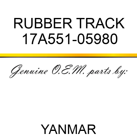 RUBBER TRACK 17A551-05980