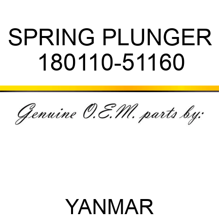 SPRING, PLUNGER 180110-51160