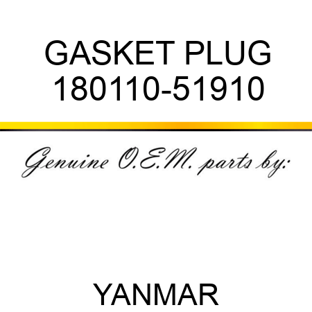 GASKET, PLUG 180110-51910