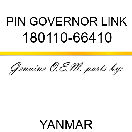PIN, GOVERNOR LINK 180110-66410