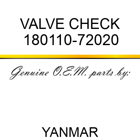 VALVE, CHECK 180110-72020