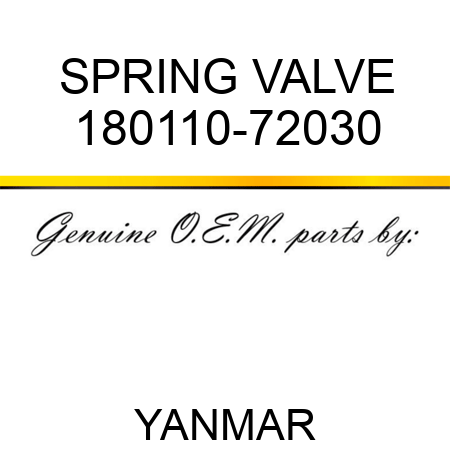 SPRING, VALVE 180110-72030