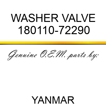 WASHER, VALVE 180110-72290