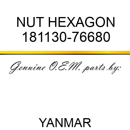 NUT, HEXAGON 181130-76680