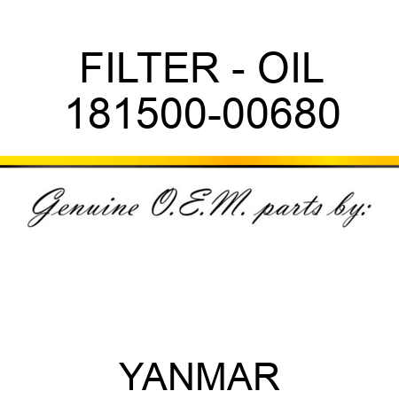 FILTER - OIL 181500-00680