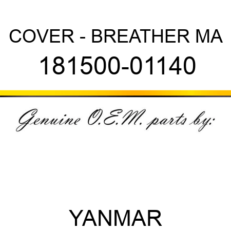 COVER - BREATHER, MA 181500-01140
