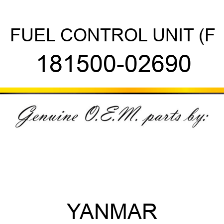 FUEL CONTROL UNIT (F 181500-02690