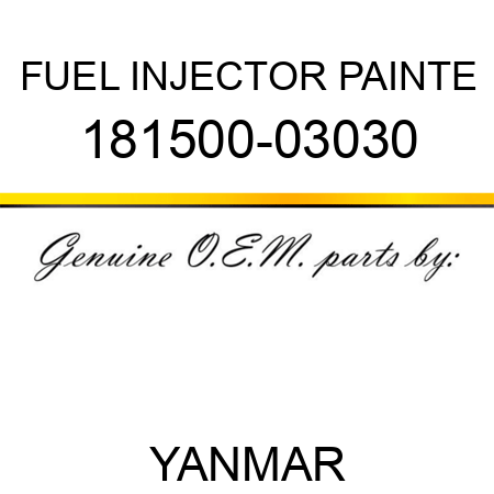 FUEL INJECTOR PAINTE 181500-03030
