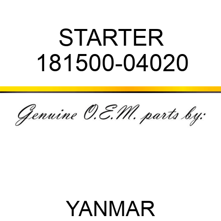 STARTER 181500-04020