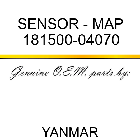SENSOR - MAP 181500-04070
