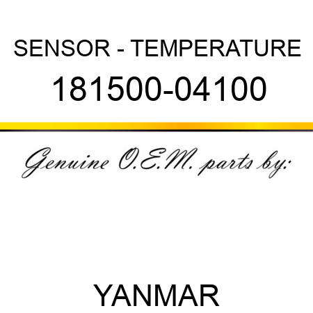 SENSOR - TEMPERATURE 181500-04100