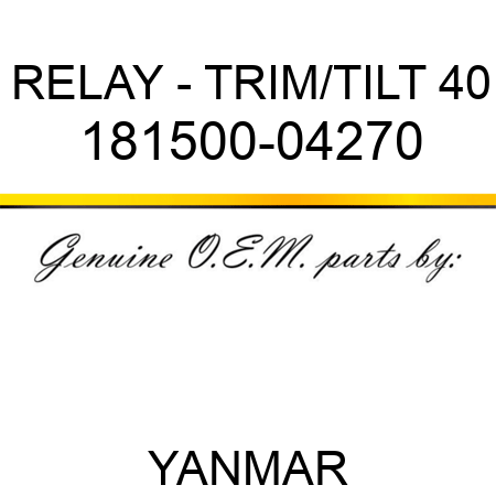 RELAY - TRIM/TILT 40 181500-04270