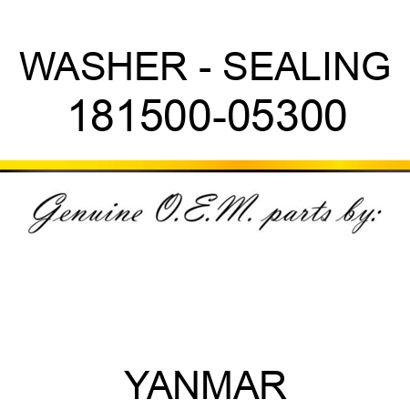 WASHER - SEALING 181500-05300