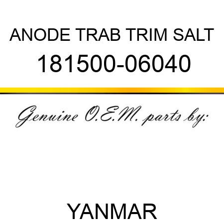ANODE TRAB TRIM SALT 181500-06040
