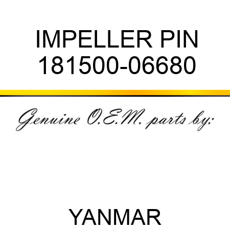 IMPELLER PIN 181500-06680