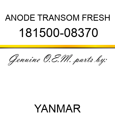 ANODE TRANSOM FRESH 181500-08370