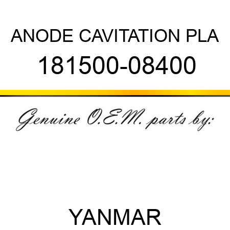 ANODE CAVITATION PLA 181500-08400