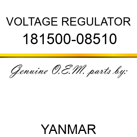 VOLTAGE REGULATOR 181500-08510