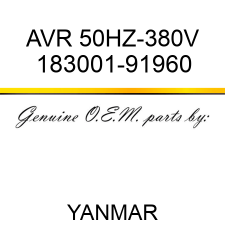 AVR, 50HZ-380V 183001-91960