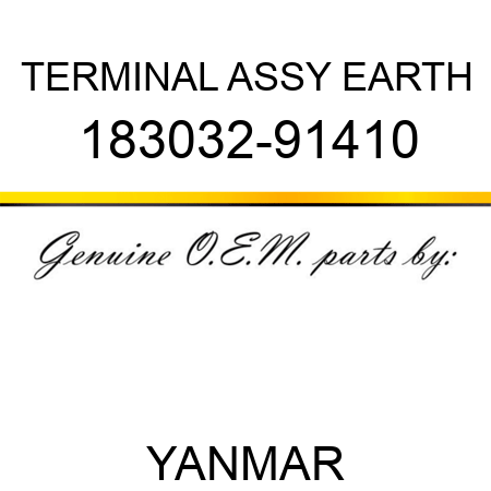 TERMINAL ASSY, EARTH 183032-91410