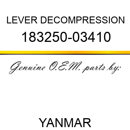 LEVER, DECOMPRESSION 183250-03410