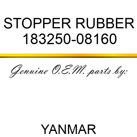 STOPPER, RUBBER 183250-08160