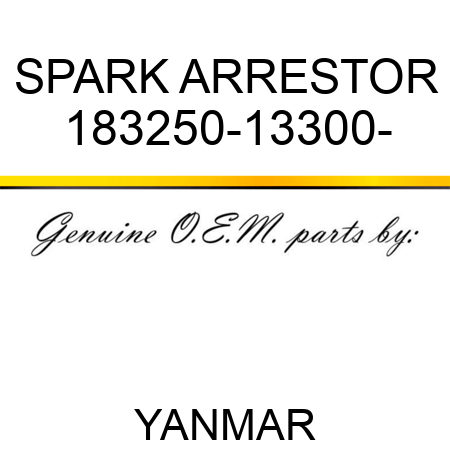 SPARK ARRESTOR 183250-13300-