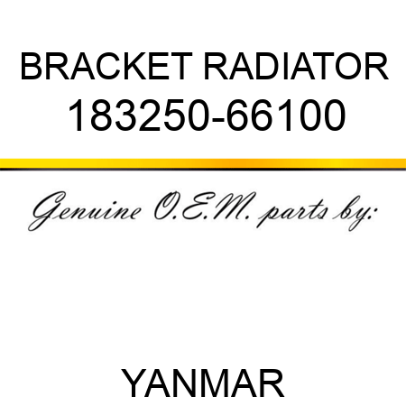 BRACKET, RADIATOR 183250-66100