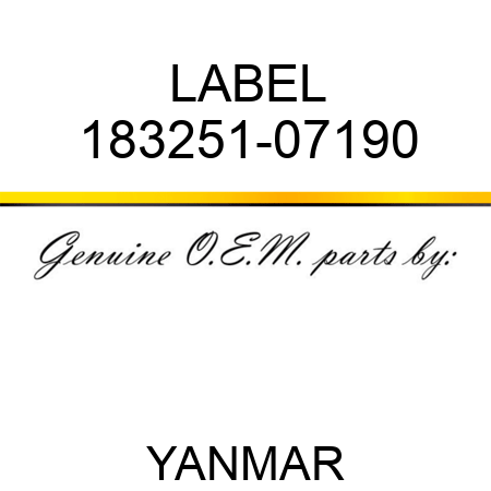 LABEL 183251-07190