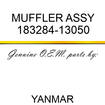 MUFFLER ASSY 183284-13050