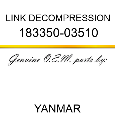 LINK, DECOMPRESSION 183350-03510