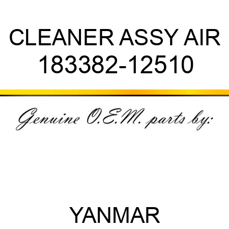 CLEANER ASSY, AIR 183382-12510