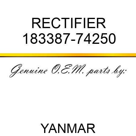 RECTIFIER 183387-74250