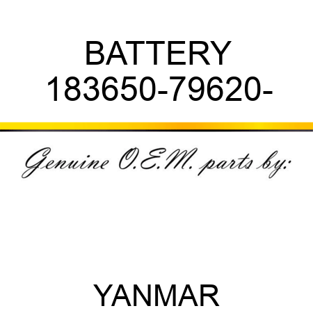 BATTERY 183650-79620-