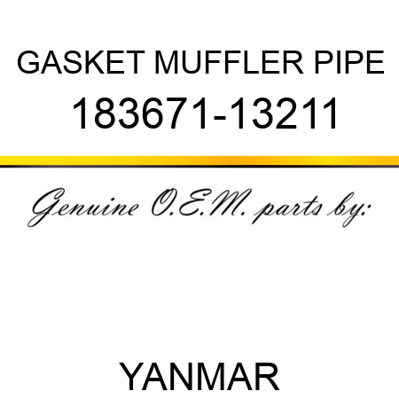 GASKET, MUFFLER PIPE 183671-13211