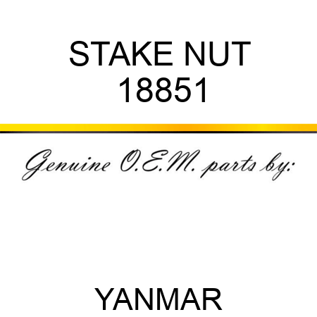 STAKE NUT 18851