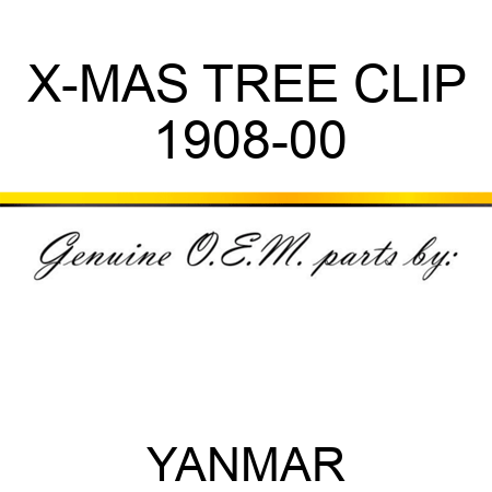 X-MAS TREE CLIP 1908-00
