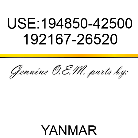 USE:194850-42500 192167-26520