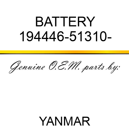 BATTERY 194446-51310-